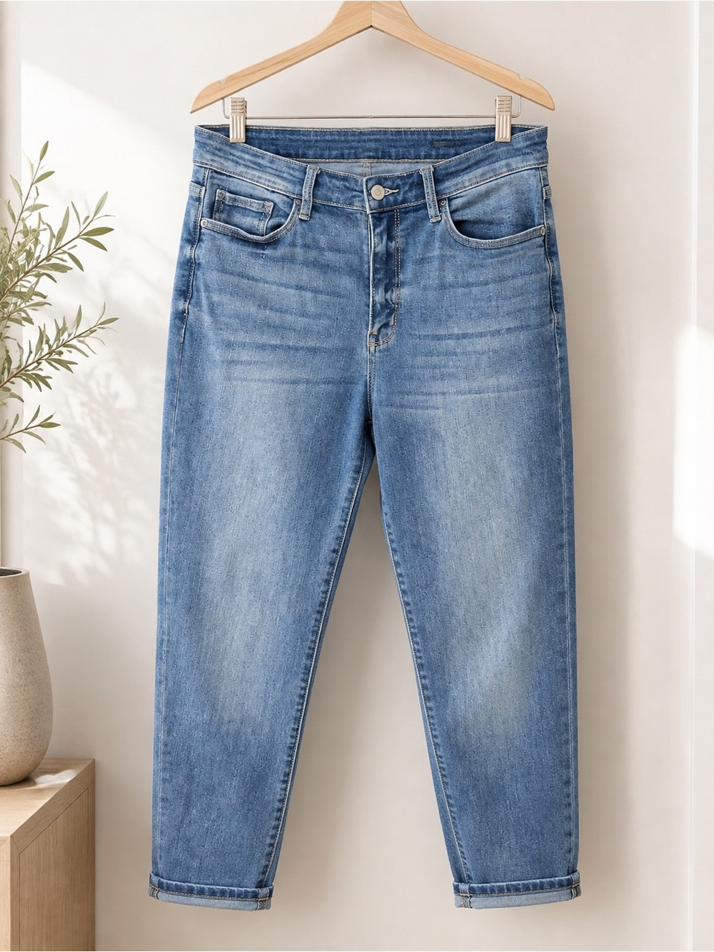 Judy Blue Boyfriend Fit Jeans Size 11/30 Medium Wash Stretch Denim